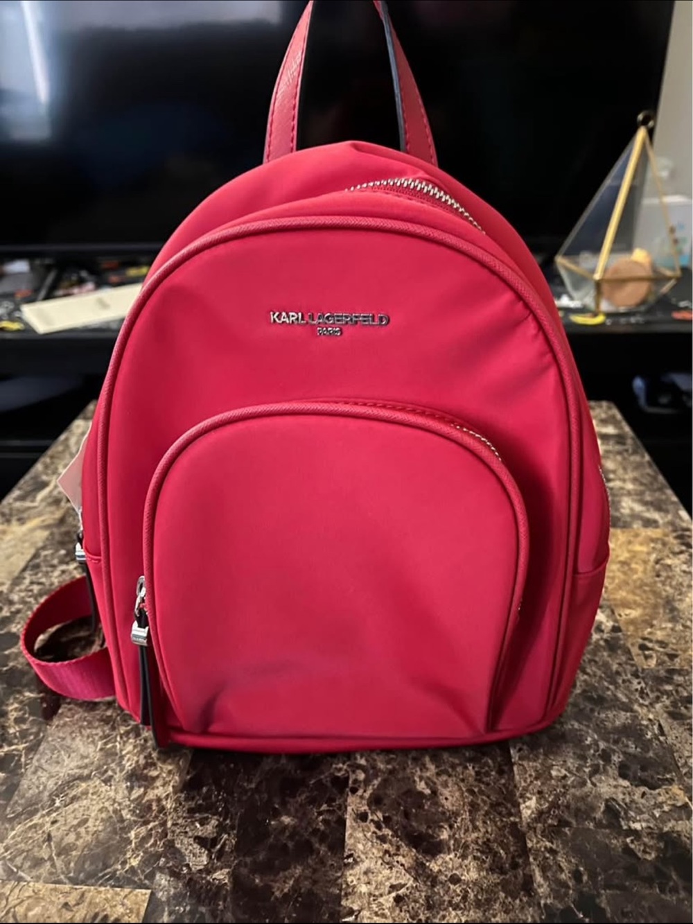 Karl Lagerfeld Crimson Red Cara Backpack